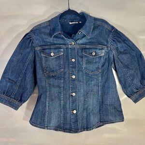 Chico's Blue Denim Jean Jacket